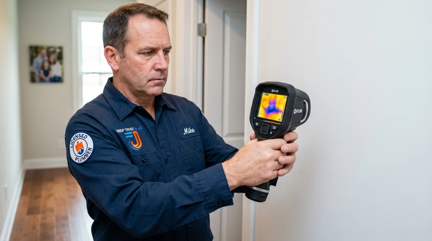 Thermal imaging leak detection by Johns Plumbing LLC in West Des Moines